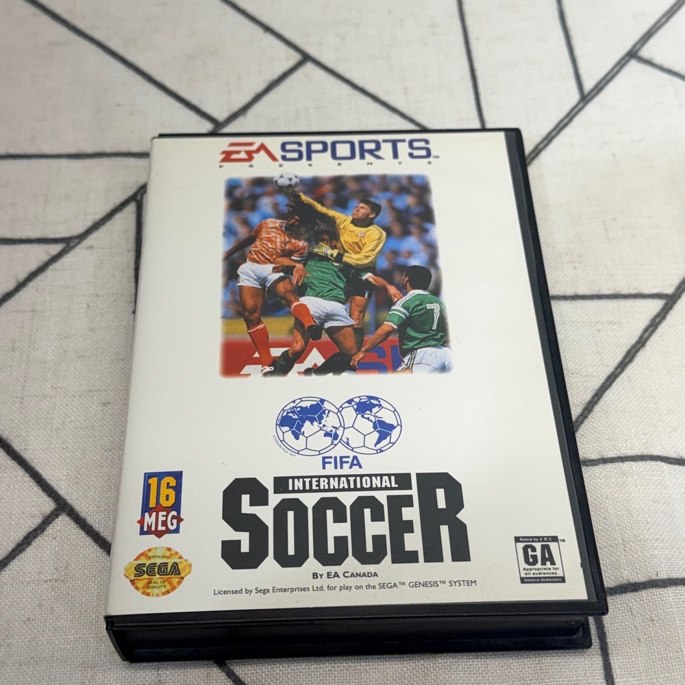 EA Sports FIFA International Soccer Sega Genesis Game Black Complete Tested